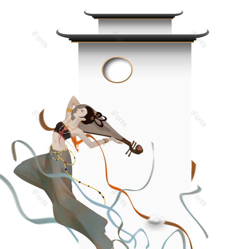 乐器图片,古建筑元素,PNG,免抠素材